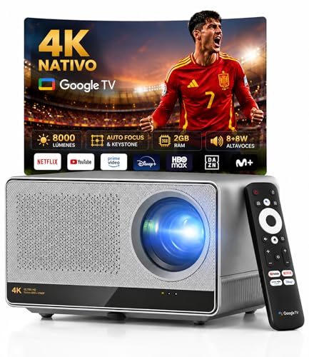 Proyector 4K nativo con Google TV y WiFi 6